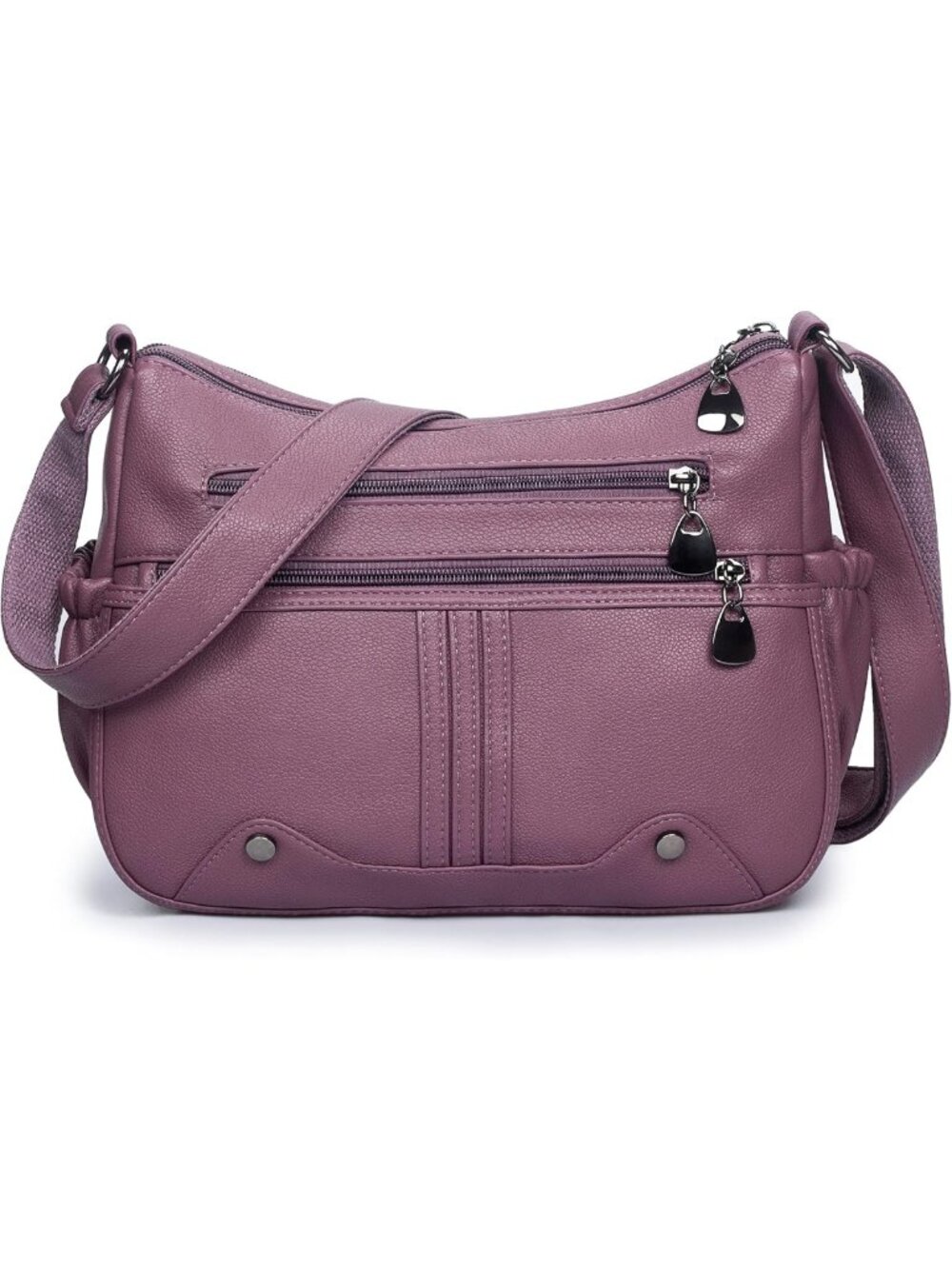 Stylish Soft PU Leather Shoulder Bag | Multi Pocket Crossbody Tote for Women